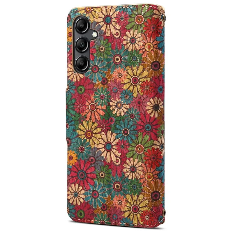 For Samsung Galaxy S24 Case Flip Flower Printing PU Leather+TPU Phone Stand Cover - Spring