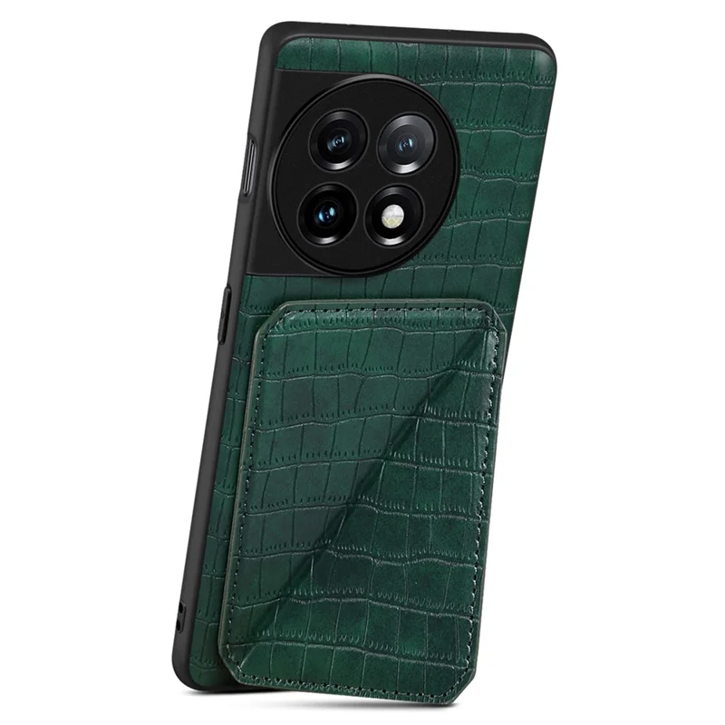 For OnePlus 11R 5G / Ace 2 5G Cell Phone Cases Leather+PC+TPU Shell with Hidden Card Slot - Green