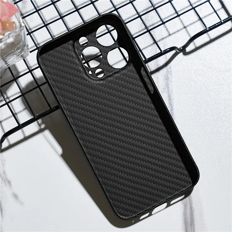 For iPhone 15 Pro Cover 1500D Coarse Texture Aramid Fiber Precise Cutout Phone Protective Shell - Matte Black