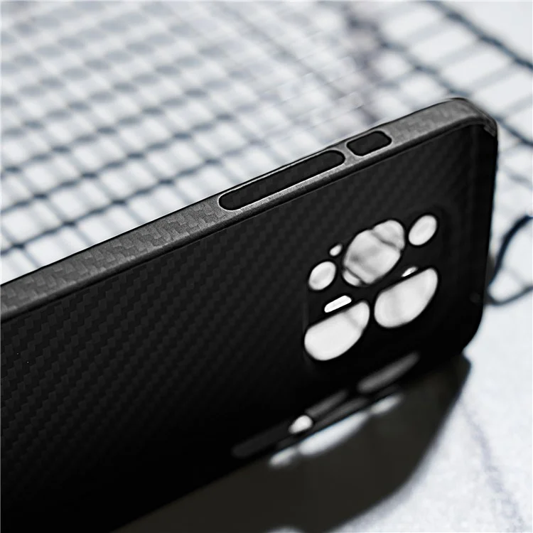 For iPhone 15 Pro Cover 1500D Coarse Texture Aramid Fiber Precise Cutout Phone Protective Shell - Matte Black