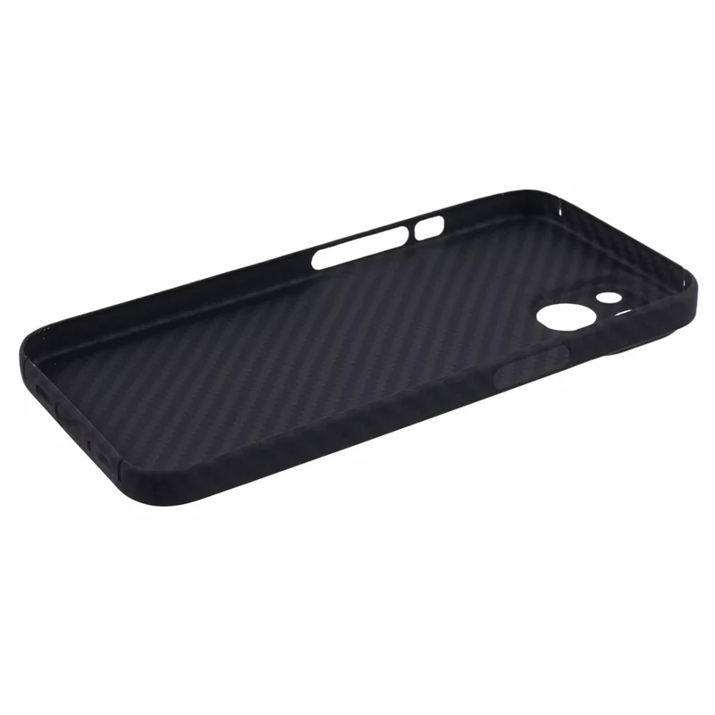 For iPhone 15 Plus Case 1500D Coarse Texture Carbon Fiber Texture Precise Cutout Phone Protective Cover - Matte Black
