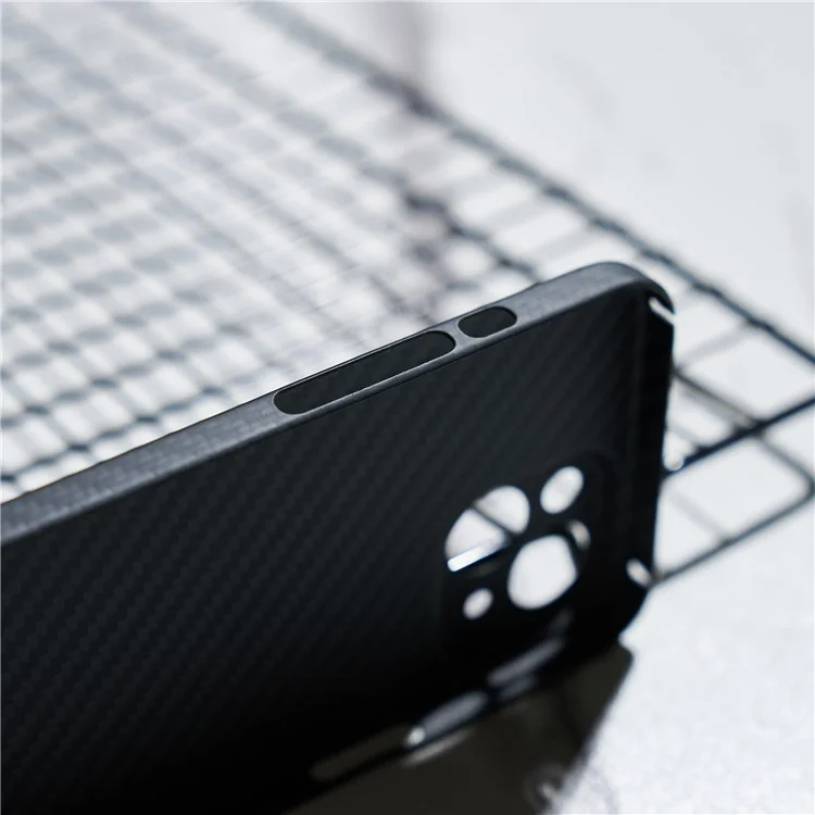 For iPhone 15 Cell Phone Case 1500D Coarse Texture Carbon Fiber Texture Protective Cover with Precise Cutout - Matte Black