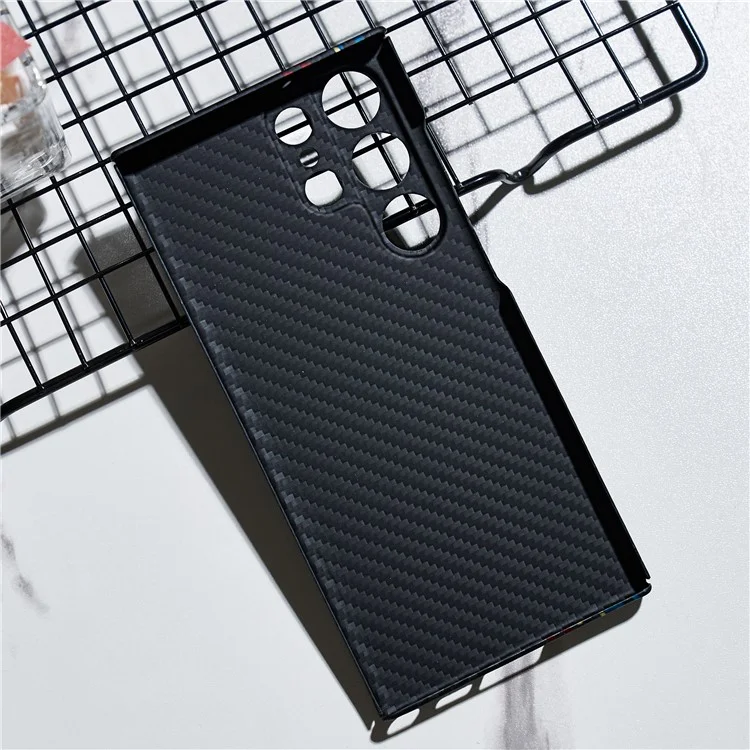 Funda para teléfono para Samsung Galaxy S23 Ultra Carcasa de fibra de aramida con rayas de color (Recorte preciso de la lente)