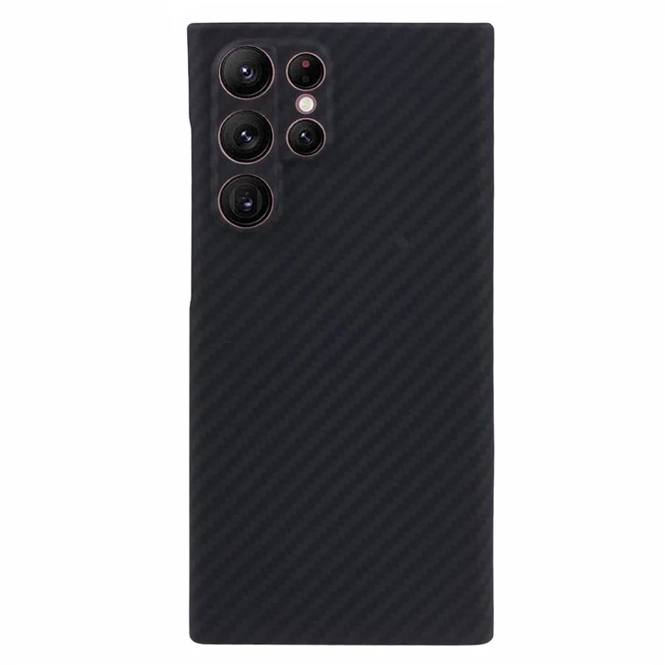 Para Samsung Galaxy S22 Ultra 5G Case Slim-Fit 1500D Textura Grosseira de Fibra de Aramida Protetor de Telefone (Recorte Preciso) - Preto