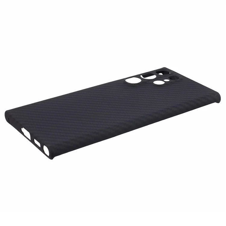 Para Samsung Galaxy S22 Ultra 5G Case Slim-Fit 1500D Textura Grosseira de Fibra de Aramida Protetor de Telefone (Recorte Preciso) - Preto