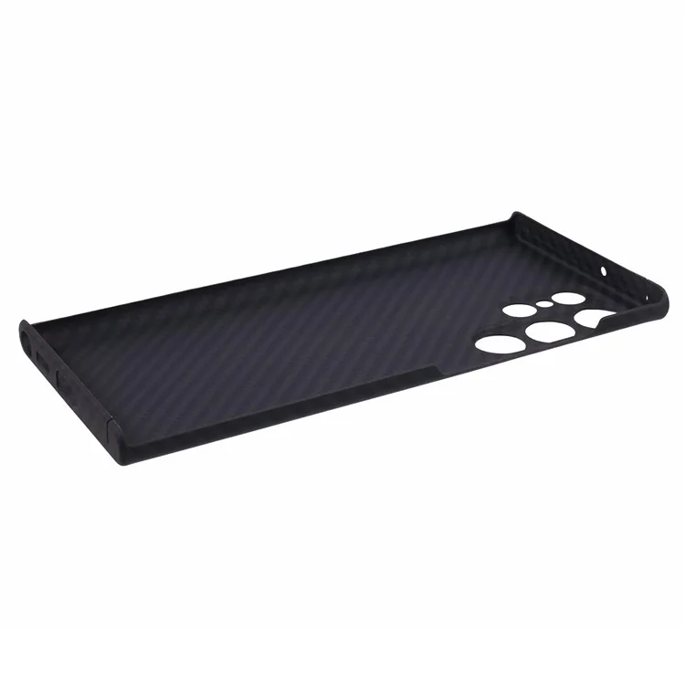 Para Samsung Galaxy S22 Ultra 5G Case Slim-Fit 1500D Textura Grosseira de Fibra de Aramida Protetor de Telefone (Recorte Preciso) - Preto