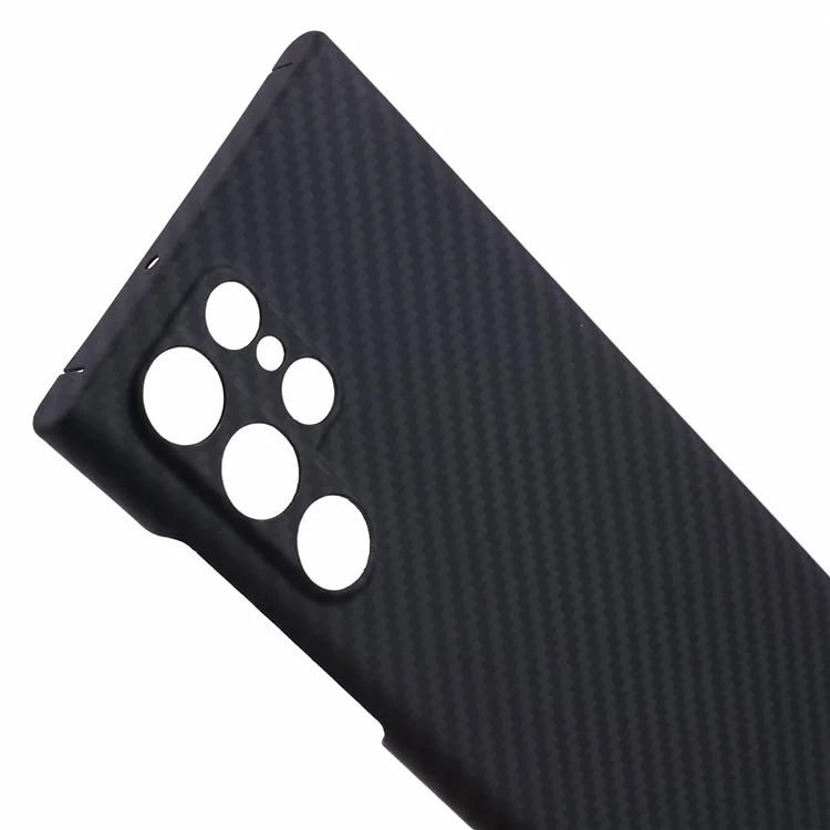 Para Samsung Galaxy S22 Ultra 5G Case Slim-Fit 1500D Textura Grosseira de Fibra de Aramida Protetor de Telefone (Recorte Preciso) - Preto