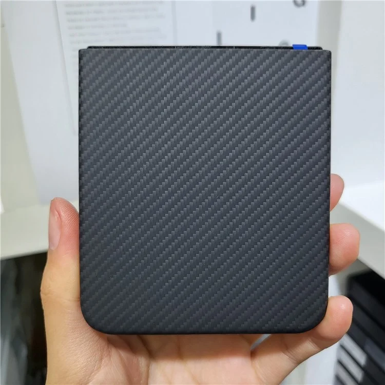 Для чехла Samsung Galaxy Z Flip5 5G 600D Тонкая текстура Металлический каркас объектива Aramid Fiber Корпус телефона