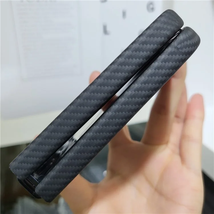 Для чехла Samsung Galaxy Z Flip5 5G 600D Тонкая текстура Металлический каркас объектива Aramid Fiber Корпус телефона