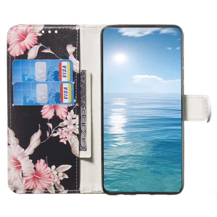 Para Samsung Galaxy A35 5G Funda de Cuero Cartera Patrón Impreso Folio Funda de Teléfono - Rhododendron