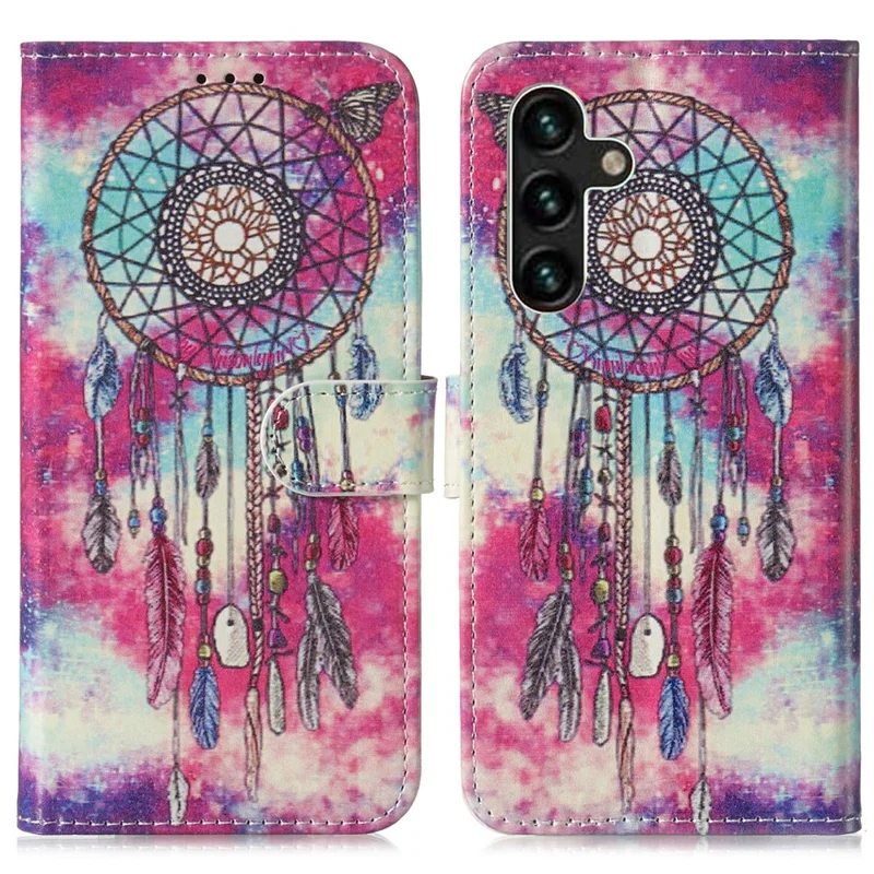 For Samsung Galaxy A35 5G Leather Case Wallet Pattern Printed Folio Phone Cover - Dream Catcher
