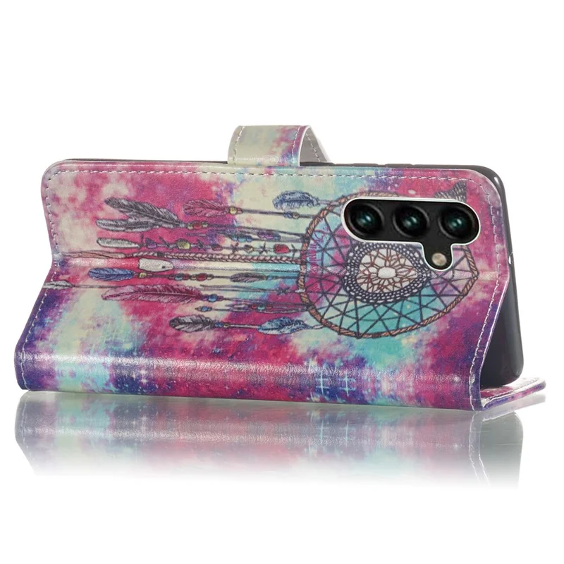 For Samsung Galaxy A35 5G Leather Case Wallet Pattern Printed Folio Phone Cover - Dream Catcher