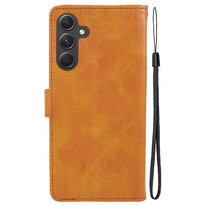 For Samsung Galaxy S24+ Case Magnetic Clasp PU Leather + TPU Cell Phone Cover Wallet - Khaki