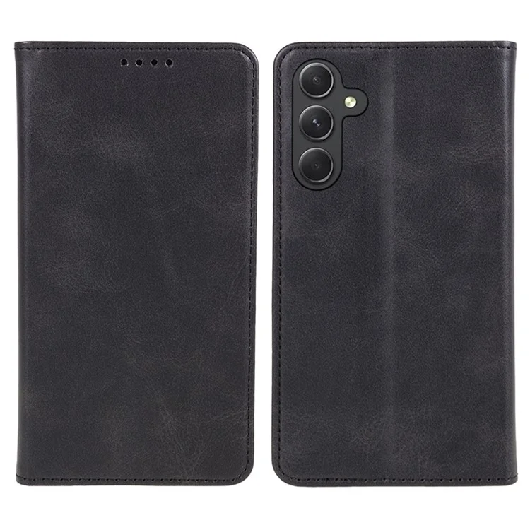 Для Samsung Galaxy S24 Case Anti-Scratch TPU + PU Leather Mobile Phone Cover - Чёрный