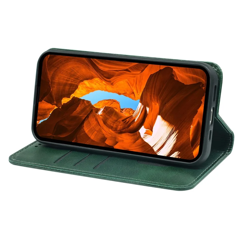 For Samsung Galaxy S24 Case Anti-Scratch TPU + PU Leather Mobile Phone Cover - Green