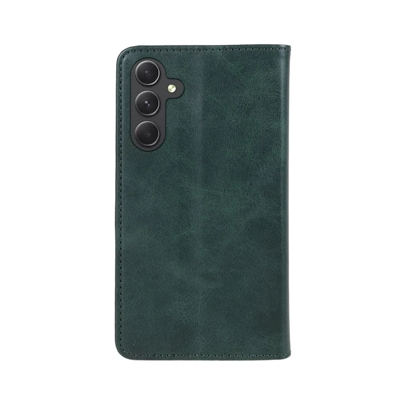 For Samsung Galaxy S24 Case Anti-Scratch TPU + PU Leather Mobile Phone Cover - Green