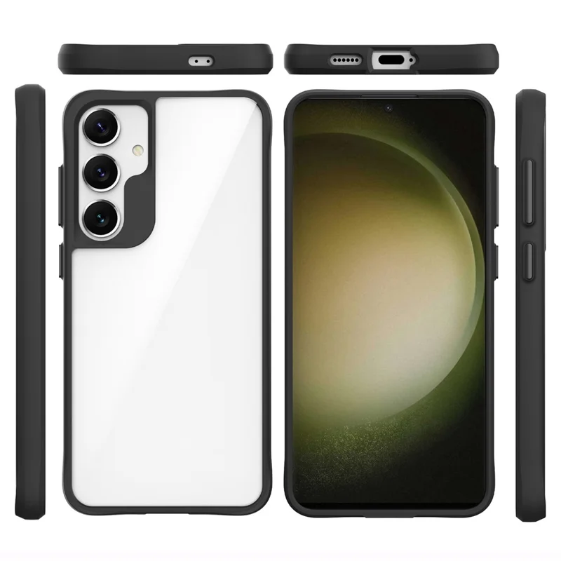 Combat X Mode Series for Samsung Galaxy S24 Cell Phone Case Four Corner Anti-drop Cover - Black