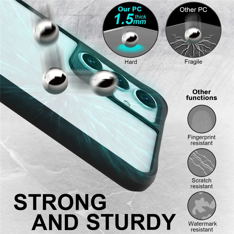 Combat X Mode Series for Samsung Galaxy S24 Cell Phone Case Four Corner Anti-drop Cover - Black