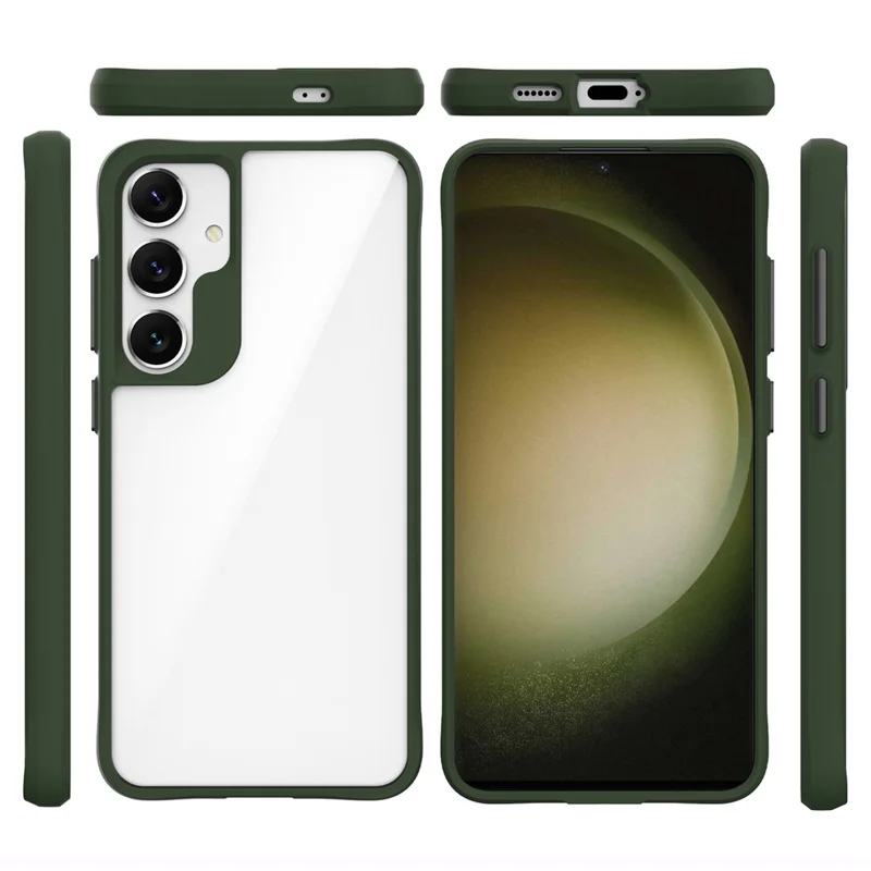 Серия Combat X Mode для чехла для мобильного телефона Samsung Galaxy S24 - противоударная 4-угольная крышка, зеленая