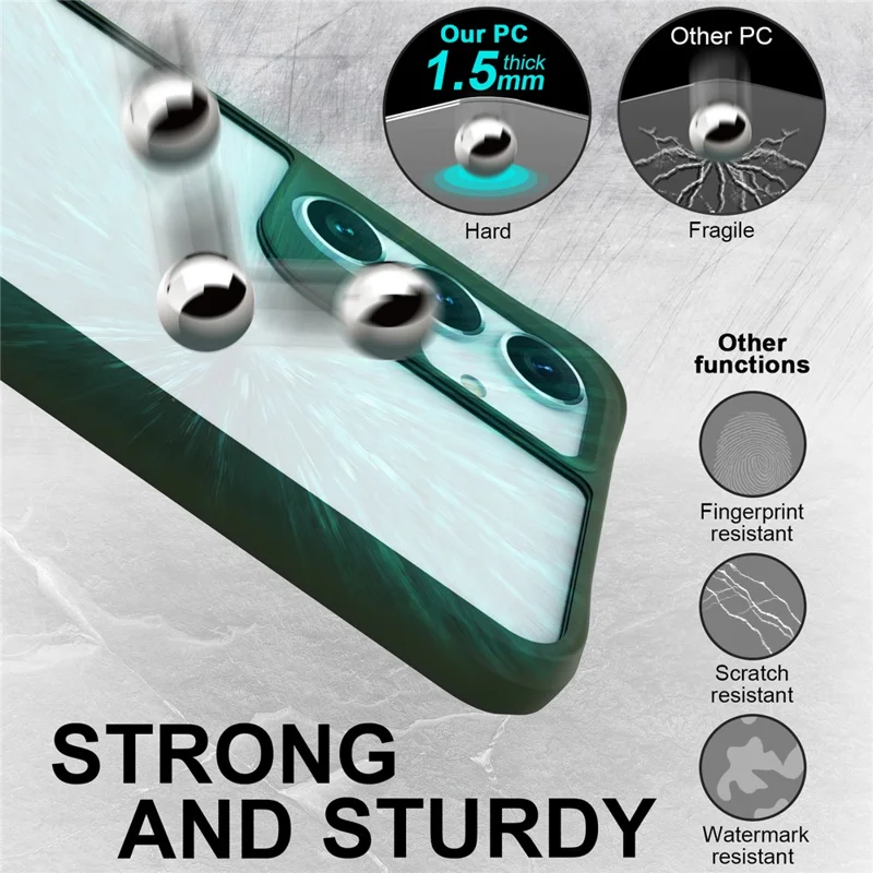 Серия Combat X Mode для чехла для мобильного телефона Samsung Galaxy S24 - противоударная 4-угольная крышка, зеленая