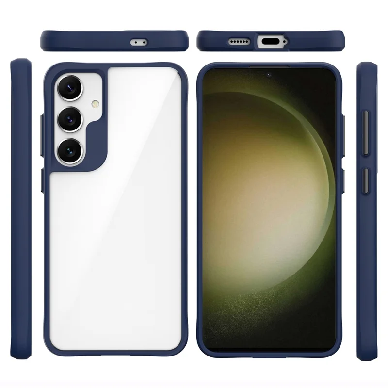 Combat X Mode-serie til Samsung Galaxy S24 telefonbeskytter med beskyttelse i alle fire hjørner - Blå