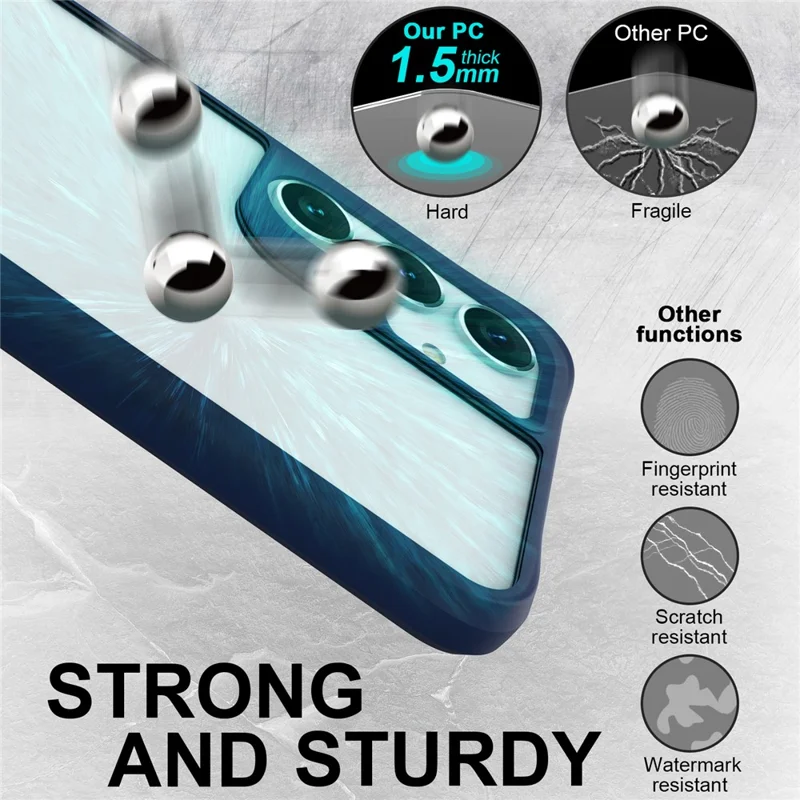 Combat X Mode Series para Samsung Galaxy S24+ Funda de teléfono celular, carcasa antigolpes de TPU+PC - Azul