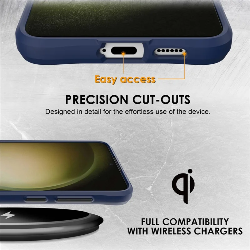 Combat X Mode Series para Samsung Galaxy S24+ Funda de teléfono celular, carcasa antigolpes de TPU+PC - Azul