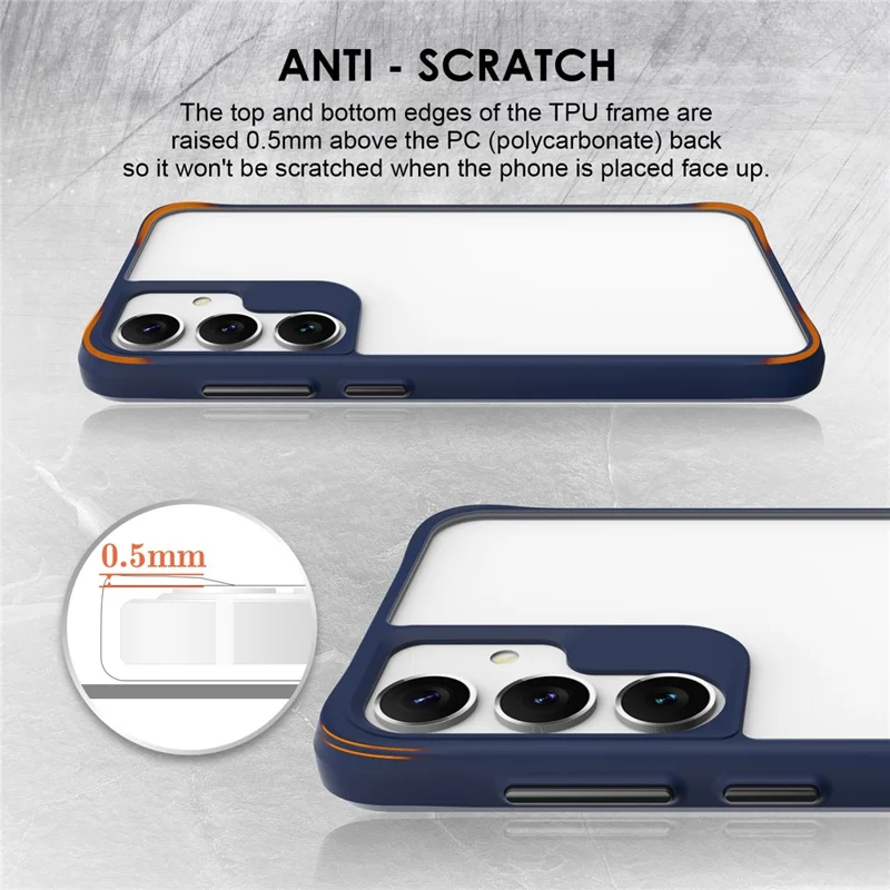 Combat X Mode Series para Samsung Galaxy S24+ Funda de teléfono celular, carcasa antigolpes de TPU+PC - Azul