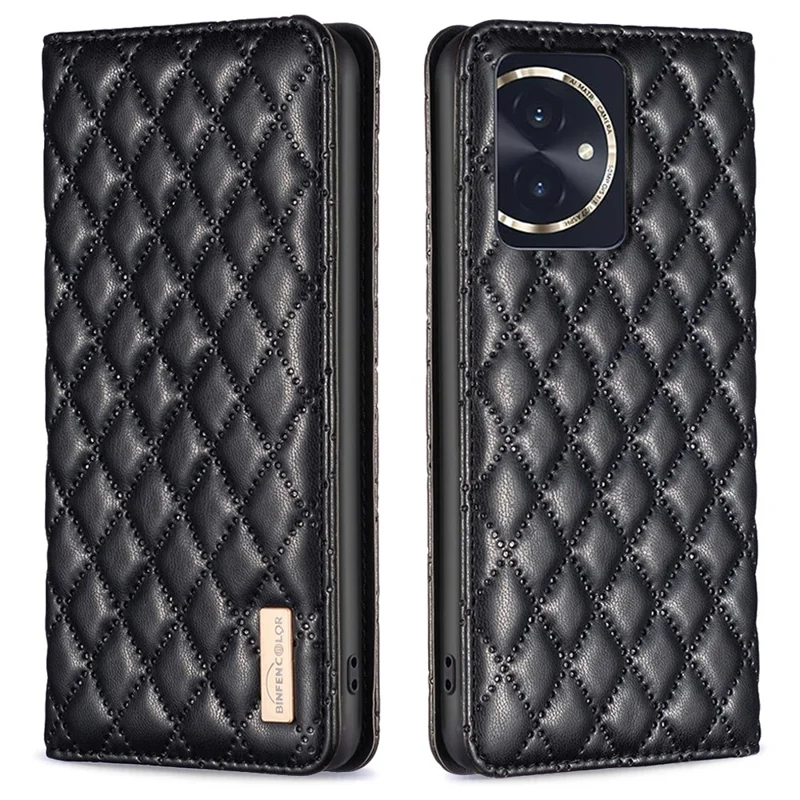 BINFEN COLOR BF Style-16 Pour Honor 100 5G Étui pour téléphone portable Porte-cartes Housse de protection en cuir - Noir