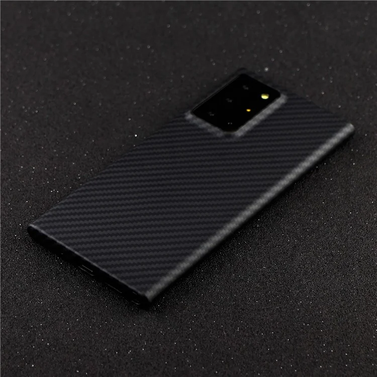 Pour Samsung Galaxy Note20 Ultra 5G / Note20 Ultra Coque 1500D Texture Grossière Noir Fibre d'Aramide Couvercle de Téléphone
