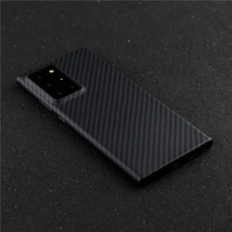 Pour Samsung Galaxy Note20 Ultra 5G / Note20 Ultra Coque 1500D Texture Grossière Noir Fibre d'Aramide Couvercle de Téléphone