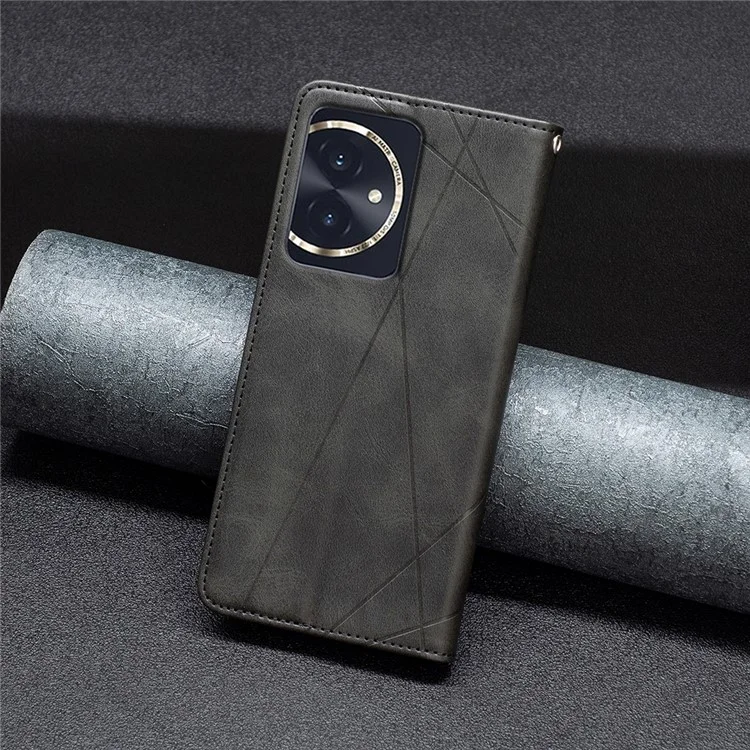 Funda para teléfono celular For Honor 100 5G - Negra, a prueba de golpes, de cuero PU con portacartas