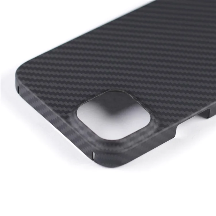 For iPhone 14 Plus Case 1500D Coarse Texture Big Lens Cutout Black Aramid Fiber Mobile Phone Shell