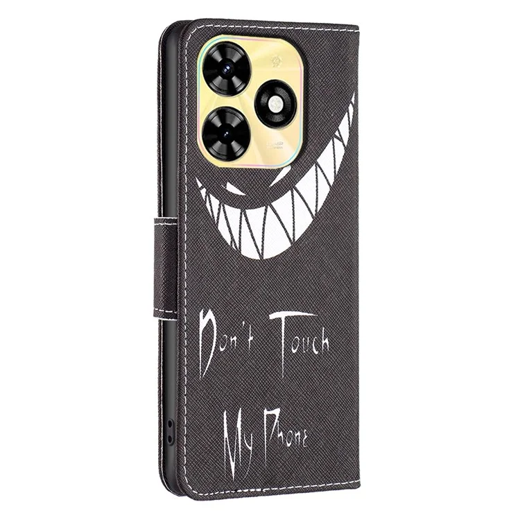 Pour TECNO Spark Go 2024 4G / Spark 20C / Pop 8 Étui en cuir Portefeuille Flip Phone Cover - Ne touchez pas à mon téléphone