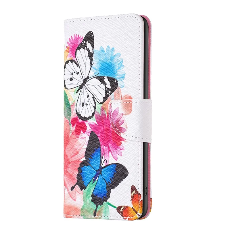 For TECNO Spark Go 2024 4G / Spark 20C / Pop 8 Leather Case Pattern Wallet Flip Phone Cover - Two Butterflies