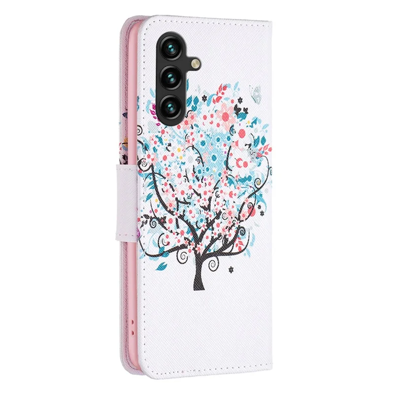 Para Samsung Galaxy A35 5G Funda de teléfono Funda de cuero PU Patrón Cartera - Árbol Floral