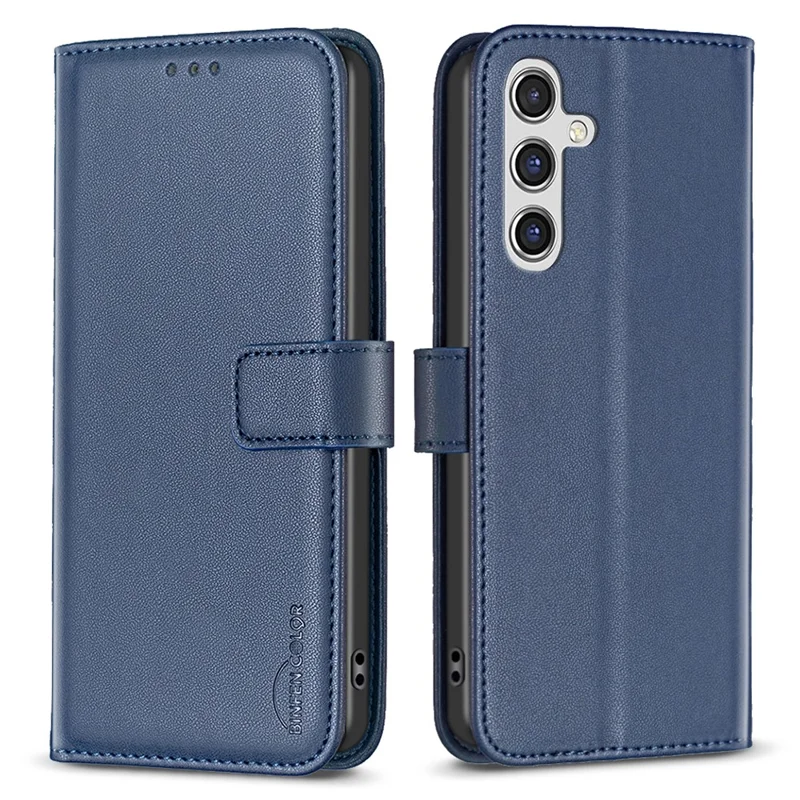 BINFEN COLOR BF17 For Samsung Galaxy A35 5G Case Wallet Leather Phone Cover - Blue