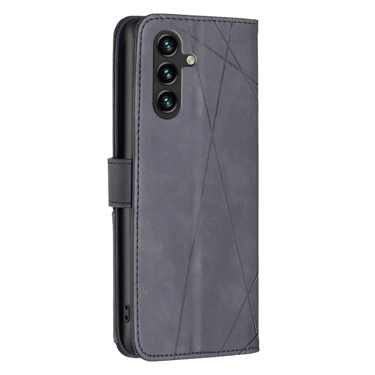 BINFEN COLOR BF05 Pour Étui Samsung Galaxy A35 5G Portefeuille Cuir Imprimé Couverture de Téléphone - Noir