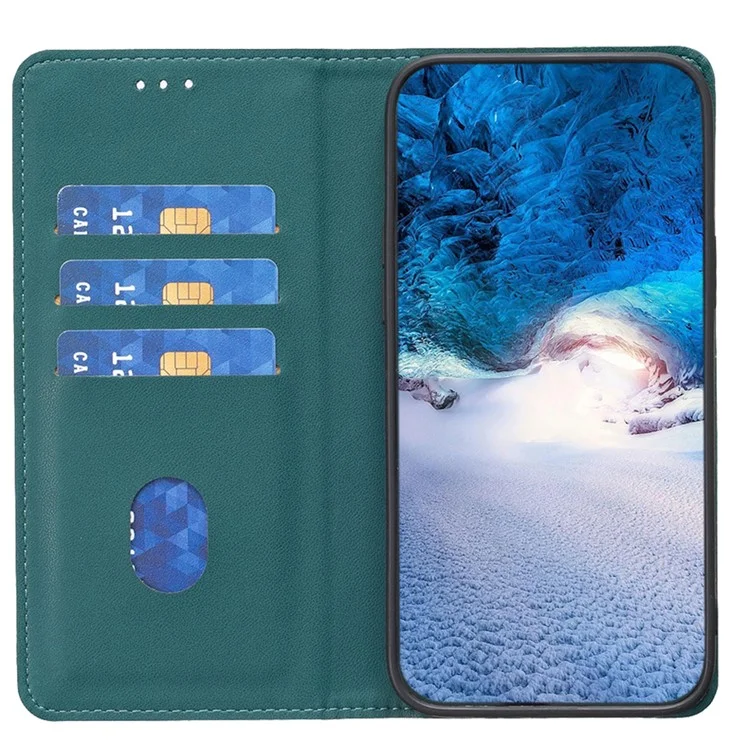 BINFEN COLOR BF18 Pour Étui Samsung Galaxy A35 5G en cuir PU avec porte-cartes - Vert