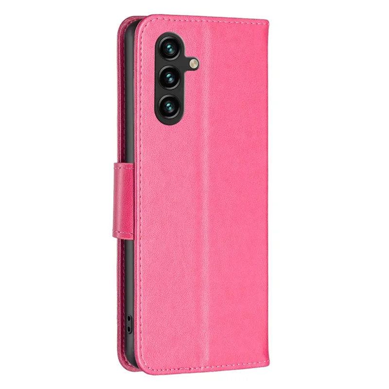 For Samsung Galaxy A35 5G Case Butterfly Imprinted Leather Cover with Stand Wallet - Rose