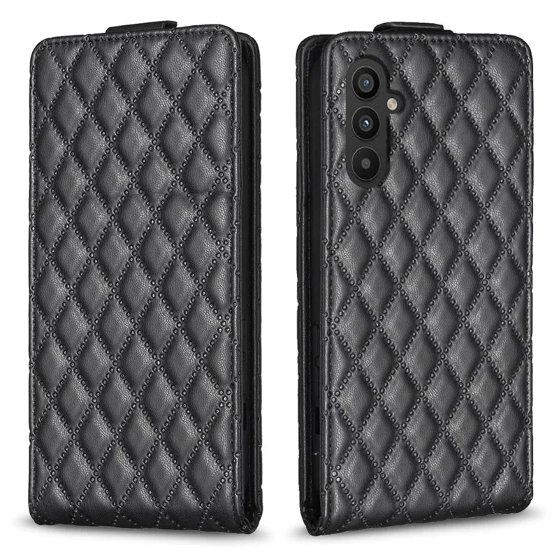 BF30 per Samsung Galaxy A35 5G Custodia Porta Carte Verticale Flip Custodia in Pelle - Nero