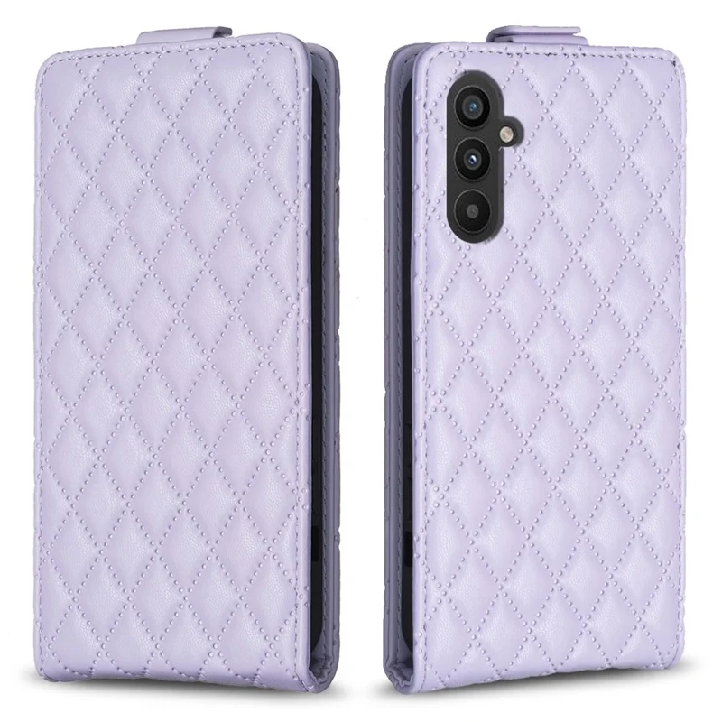 BF30 For Samsung Galaxy A35 5G Case Card Holder Vertical Flip Leather Cover - Purple