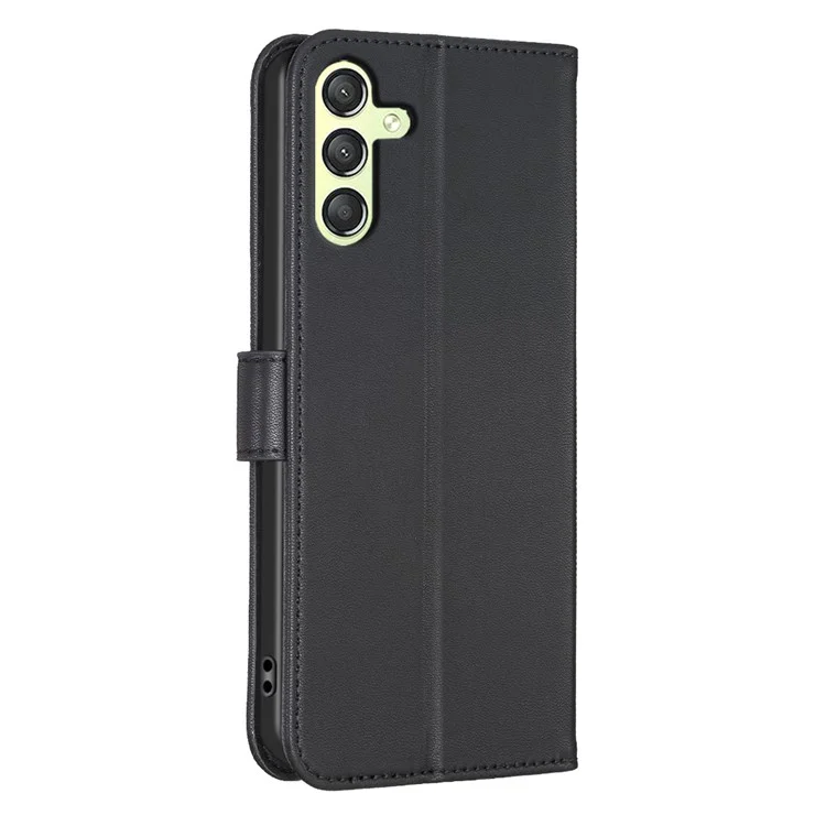 Pour Samsung Galaxy S22 5G Étui portefeuille en cuir PU avec motif trèfle imprimé Flip Phone Cover - Noir