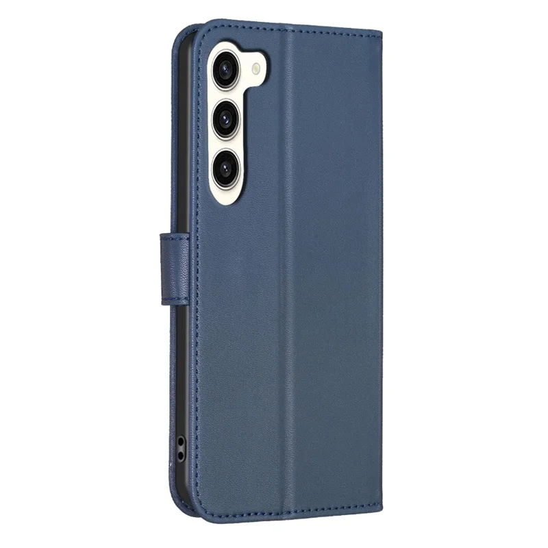 For Samsung Galaxy S25+ / S24+ Leather Wallet Case Clover Pattern Magnetic Closure Phone Cover - Blue