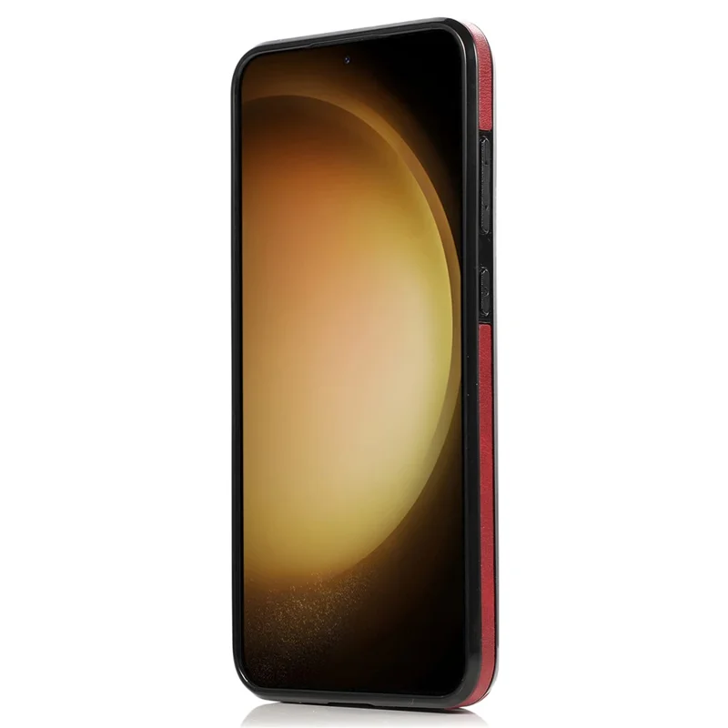 For Samsung Galaxy S25+ / S24+ Cell Phone Case with Card Holder Kickstand PU Leather+TPU Cover - Red