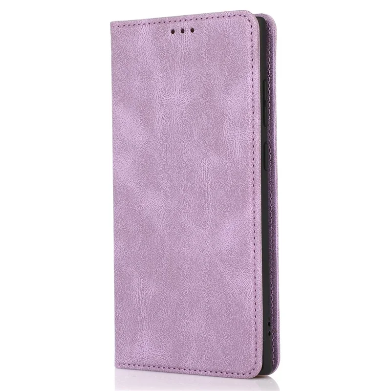 Para Samsung Galaxy S24 Ultra TPU+PU Leather Phone Case Magnetic Stand Wallet Cover - Roxo