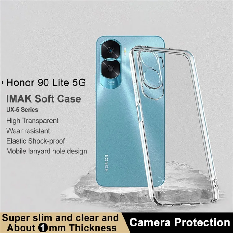 IMAK UX-5 Series для Honor X50i 5G / 90 Lite 5G Чехол Clear Case Anti-scratch TPU (Стильный дизайн)