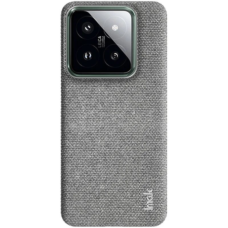 IMAK Ruiyi Series for Xiaomi 14 Case Cloth Texture Anti-scratch Phone Back Cover - Light Grey