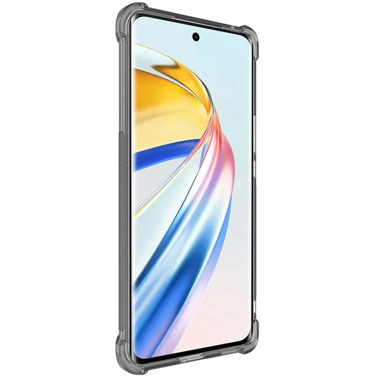 IMAK Для Honor X9b 5G / Magic6 Lite 5G Чехол для телефона Устойчивый к царапинам Подушка безопасности в углах TPU Обложка - Прозрачный черный