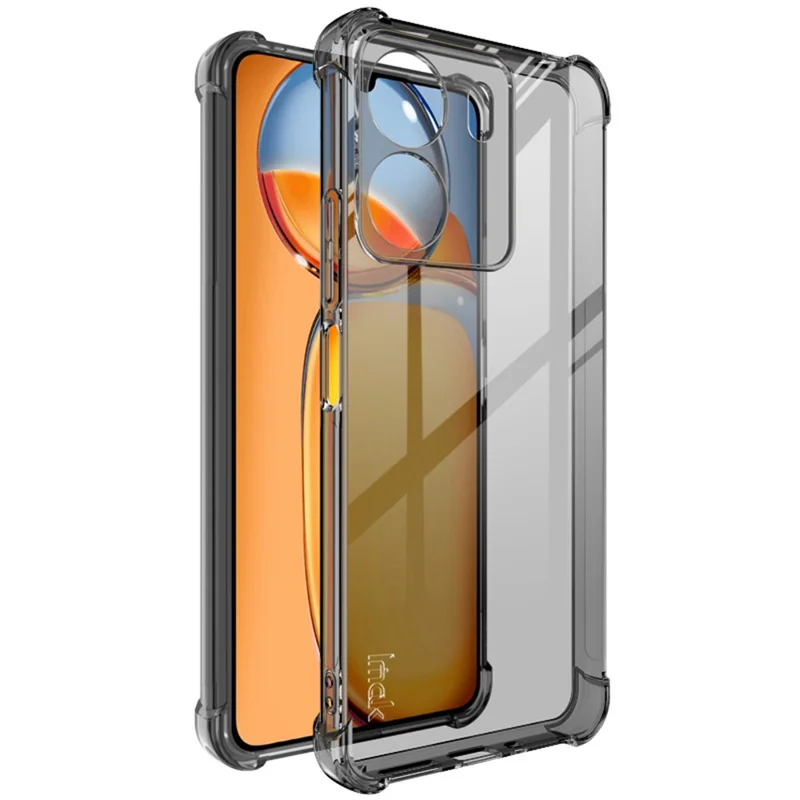 IMAK per Xiaomi Redmi 13C / Poco C65 4G Case Airbag Protezione Telefono Copertura TPU - Nero Trasparente